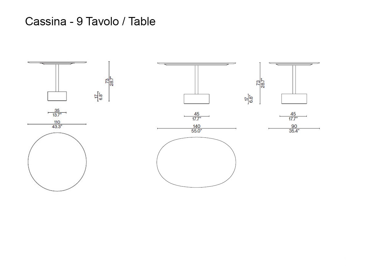 Cassina 9 Dining Table