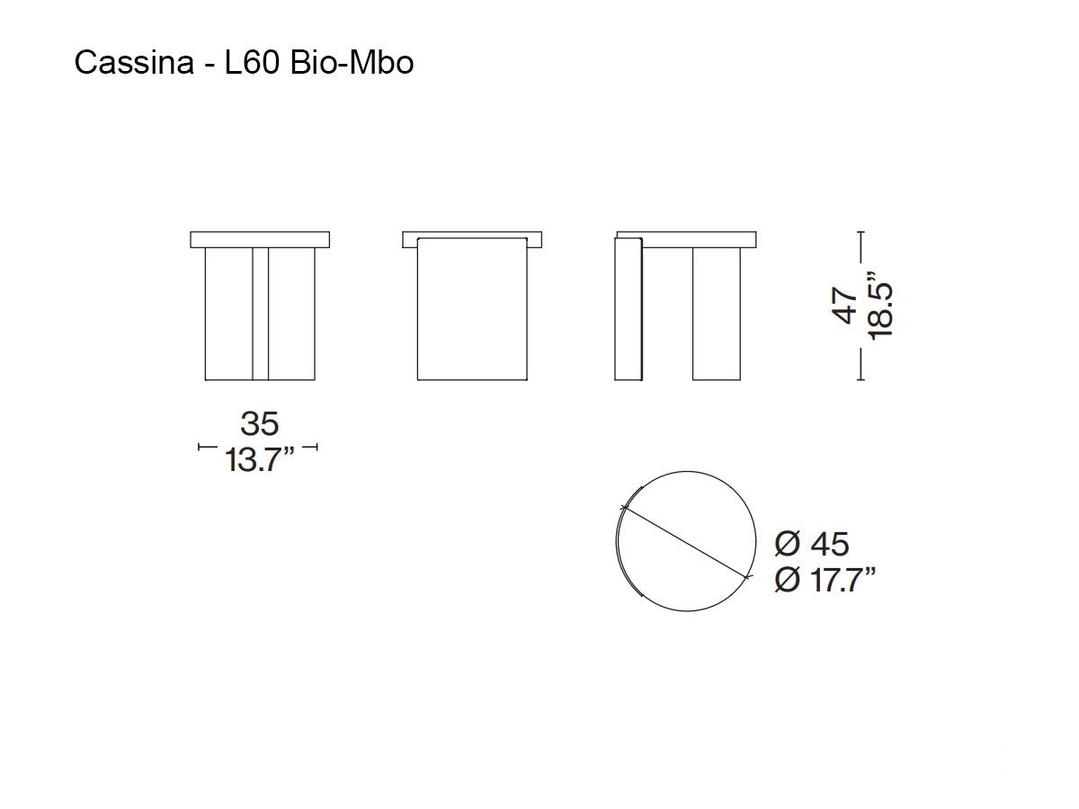 Cassina Bio Mbo Bedside Table