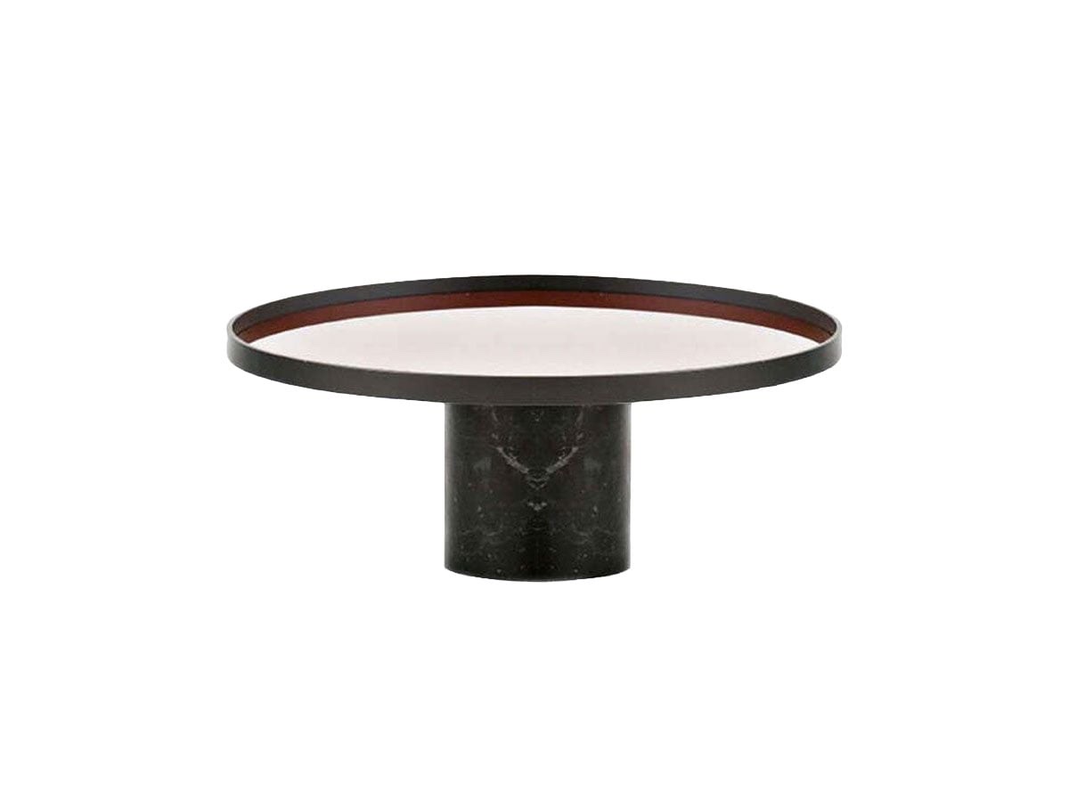 Cassina 194 9 Coffee Table Black Marquina Marble Base Brick Red Glass Top