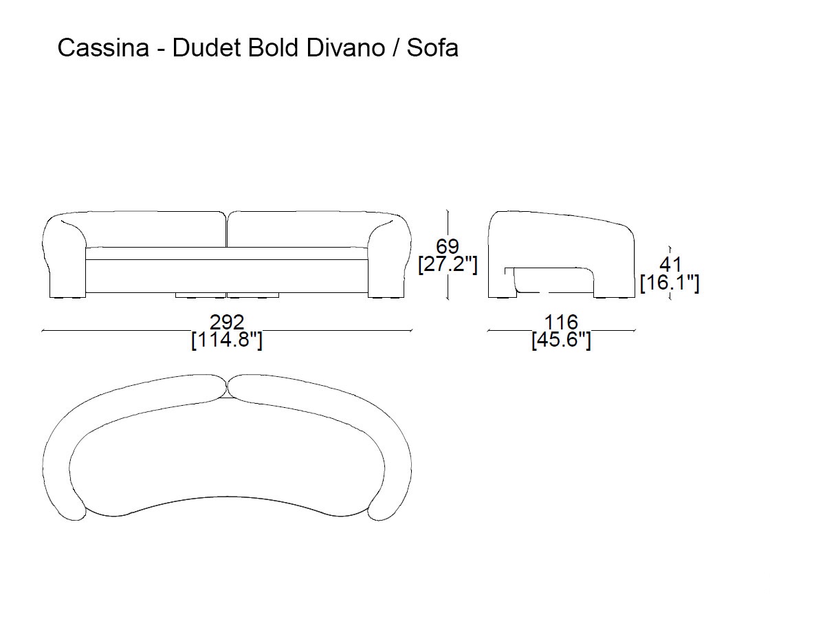 Cassina Dudet Bold Sofa