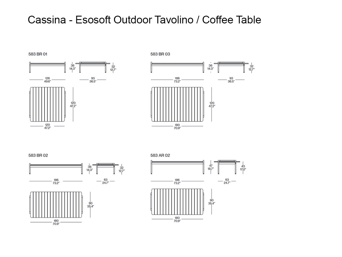 Cassina Esosoft Coffee Table Outdoor