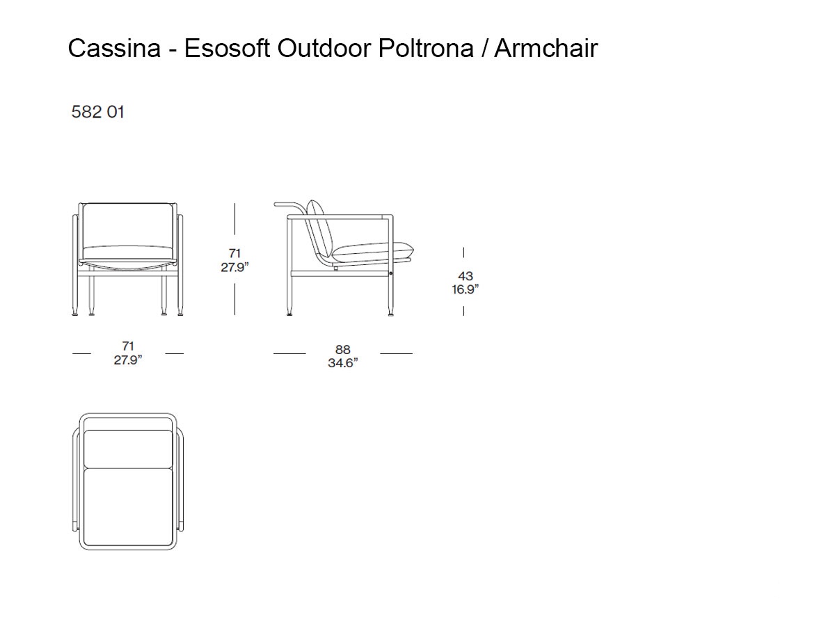 Cassina Esosoft Outdoor Armchair