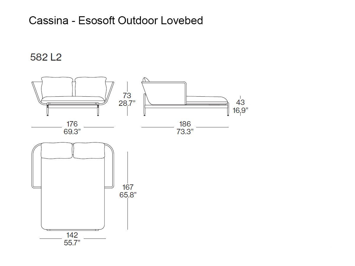 Cassina Esosoft Outdoor Love Bed