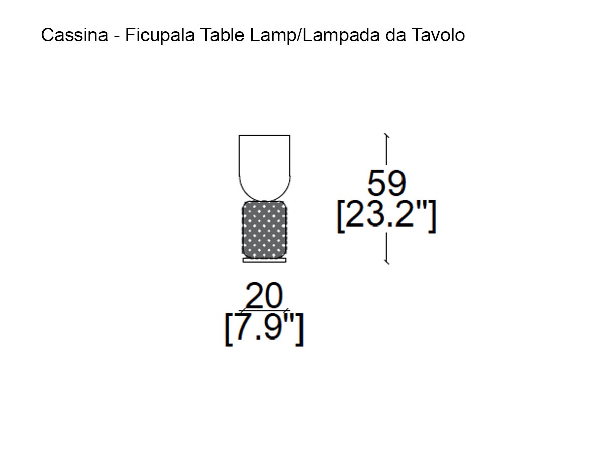 Cassina Ficupala Table Lamp Marquina Marblepink