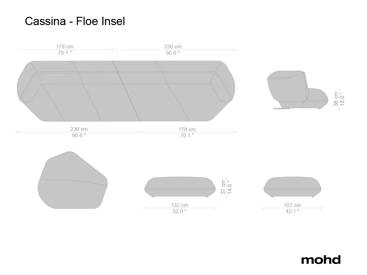 Диван Cassina Floe Insel