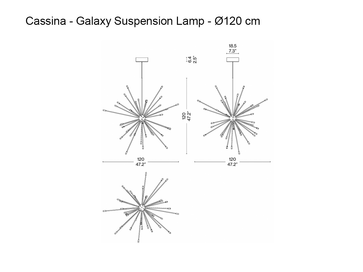 Cassina Galaxy Suspension Lamp O120 Cm