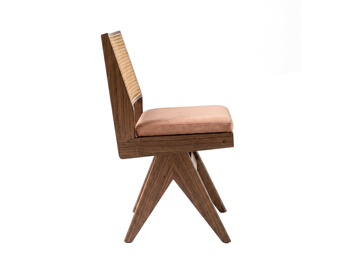 Cassina Jeanneret 055 Capitol Complex Chair Dark Walnut Osaka 13o030