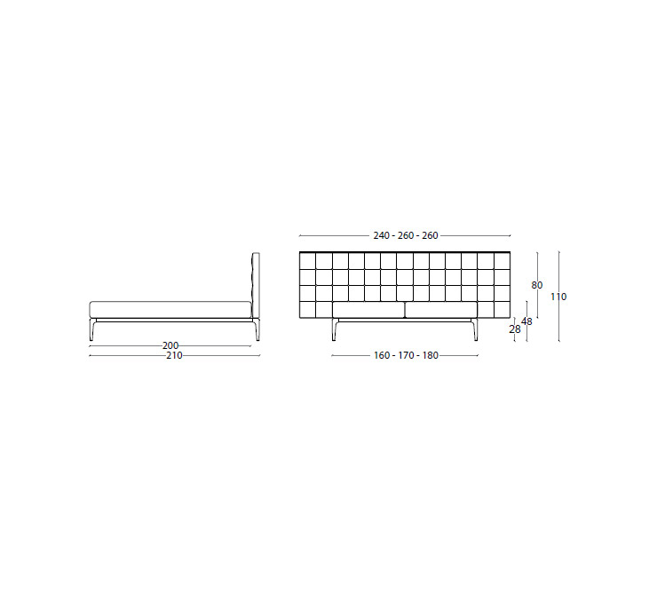 Cassina L26 Volage Double Bed