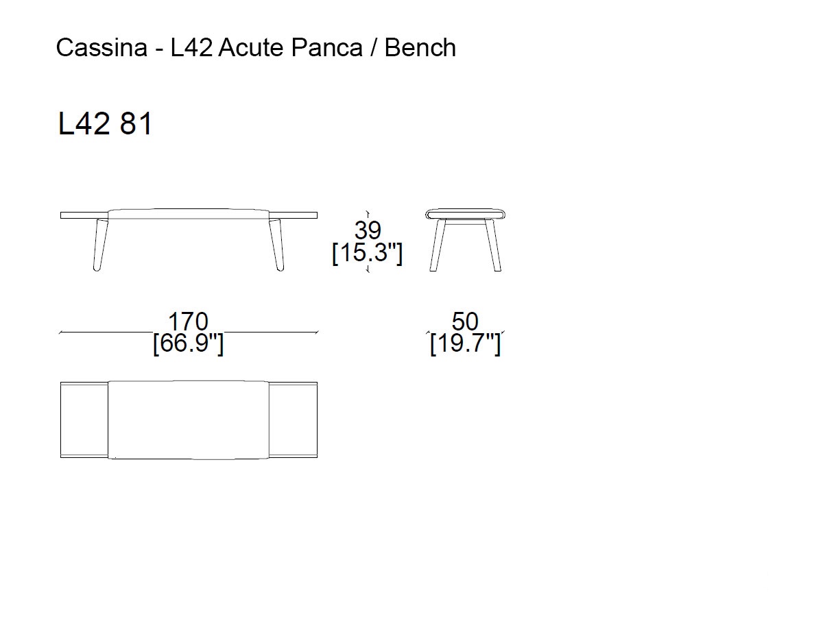 Cassina L42 Acute Bench