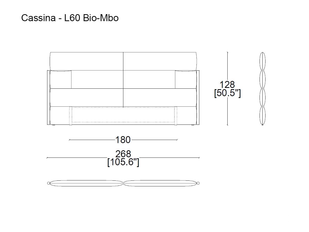 Cassina L60 Bio Mbo Bed Tensing 325 Vinaccia