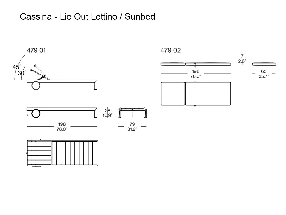 Cassina Lie Out Sunbed