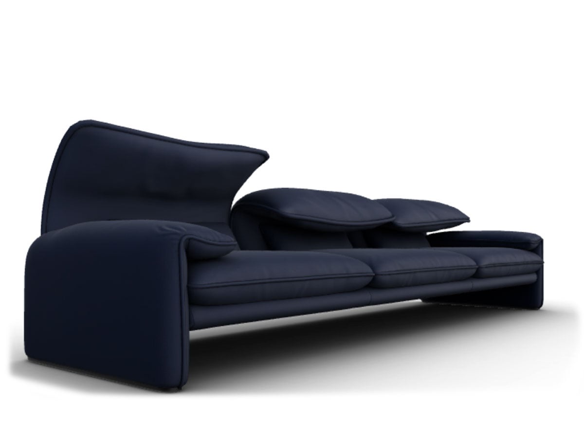 Cassina Maralunga Maxi 3 Seater Sofa Ortigia Prussia