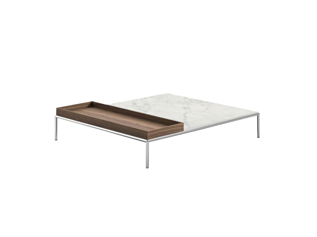 Cassina Mex Hi Coffee Table 130x100 Carrarawalnut