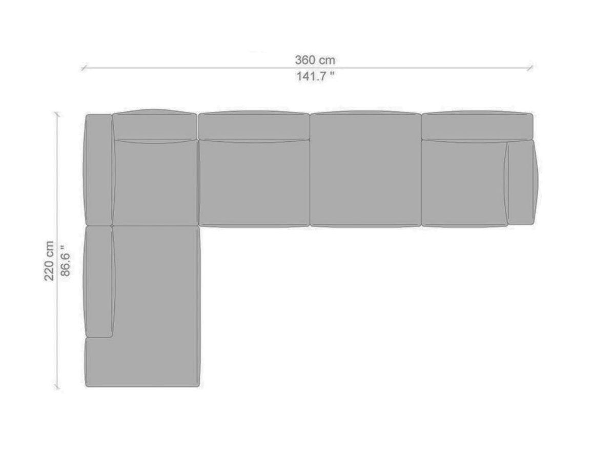 Cassina Mex Hi Angular Sofa Tensing Perla 13f323
