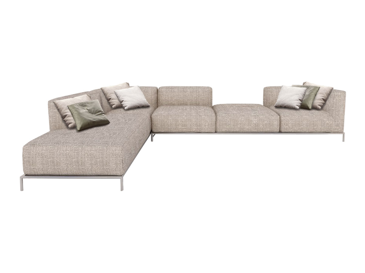 Cassina Mex Hi Angular Sofa Tensing Perla 13f323