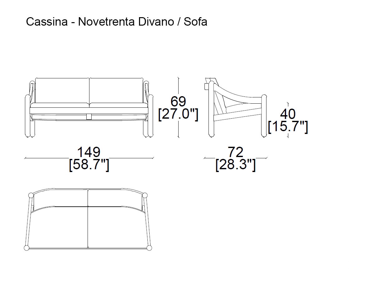 Cassina Novetrenta Sofa Outdoor