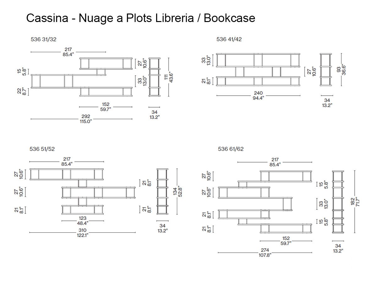 Cassina Nuage A Plots Bookcase Wall