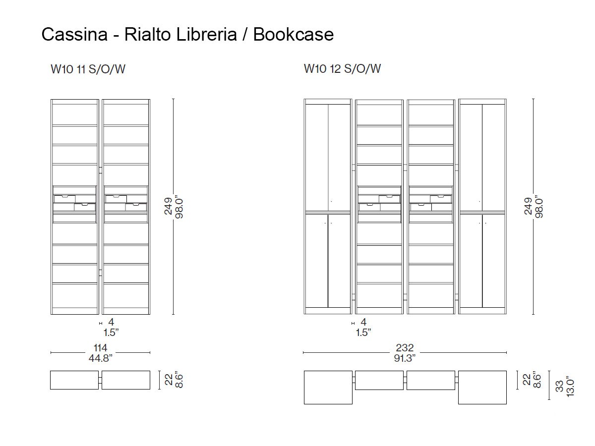 Cassina Rialto Modular Bookcase
