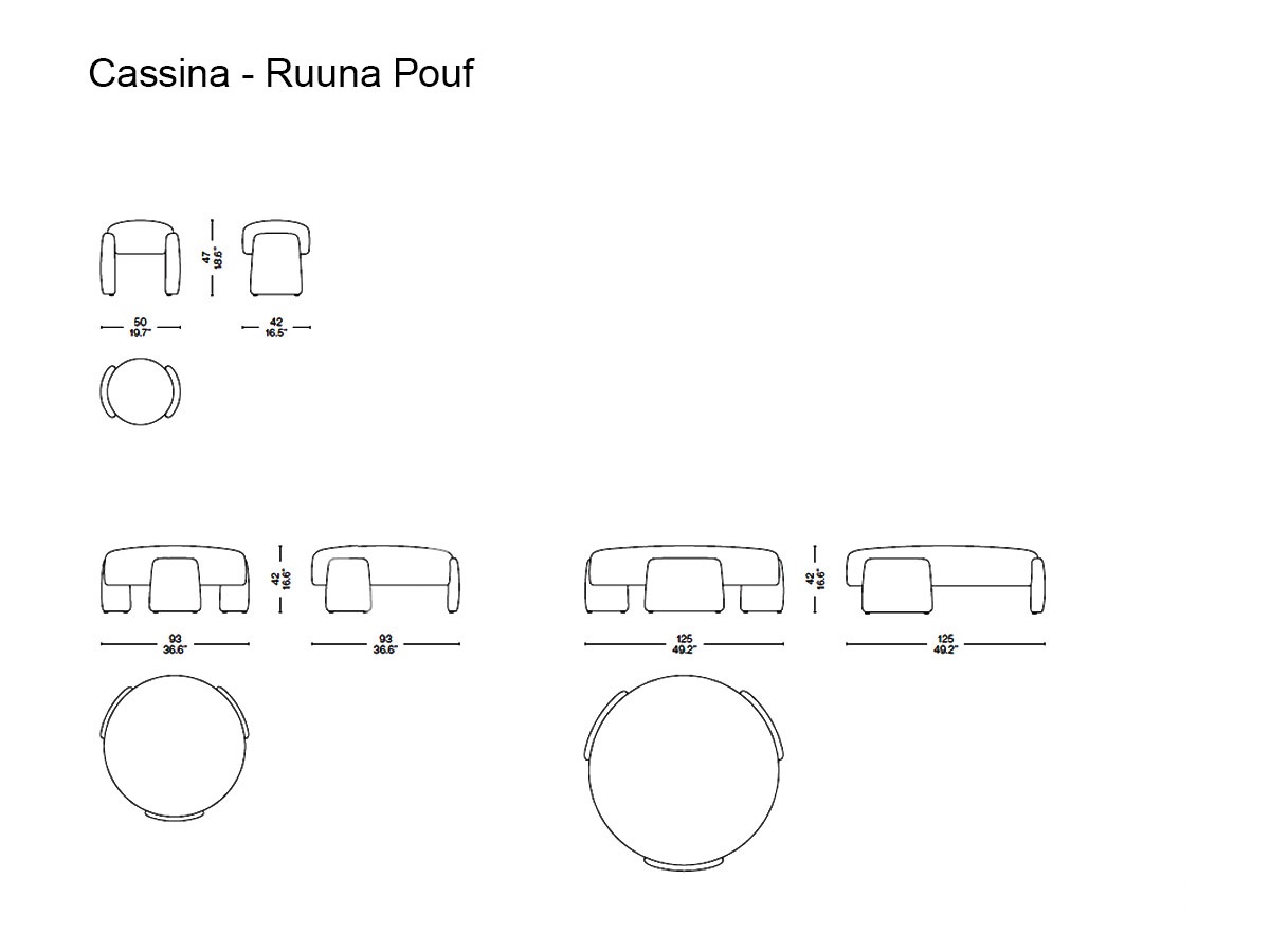 Cassina Ruuna Pouf