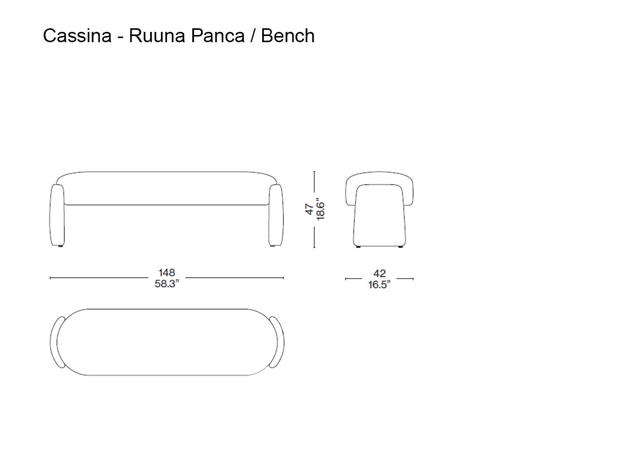 Cassina Ruuna Bench