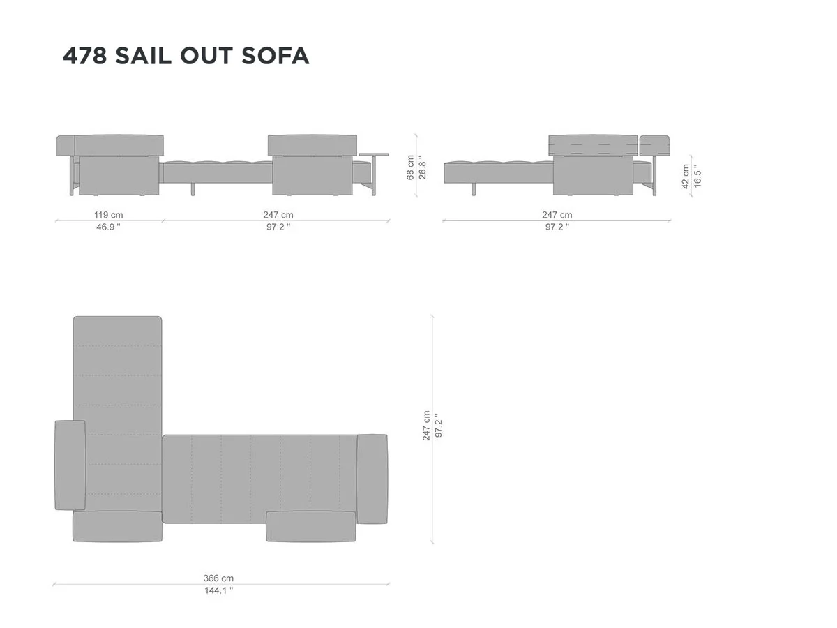 Cassina Sail Out 478 Outdoor Modular Sofa