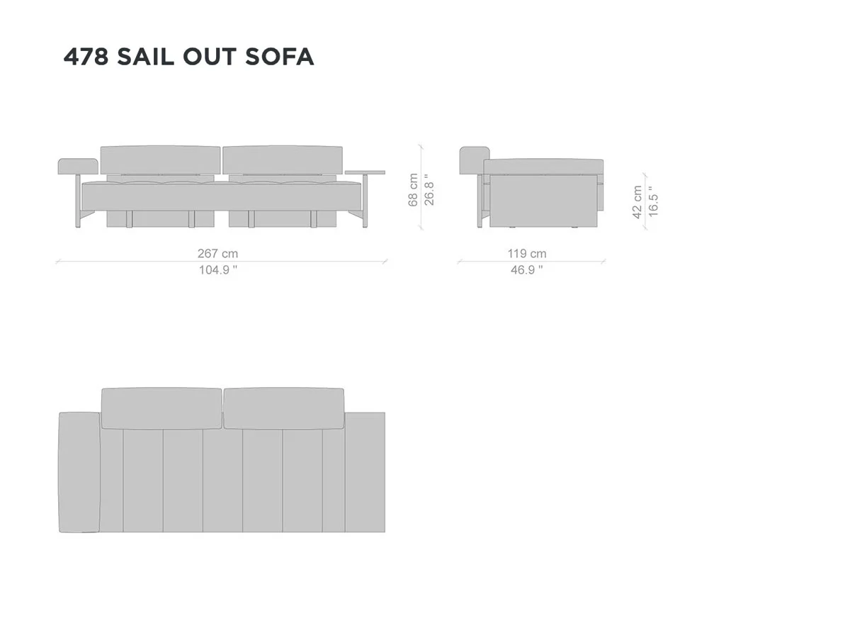 Cassina Sail Out 478 Outdoor Modular Sofa