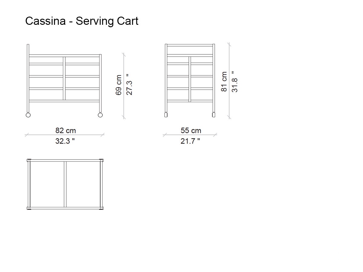 Cassina Serving Cart Bar Cart