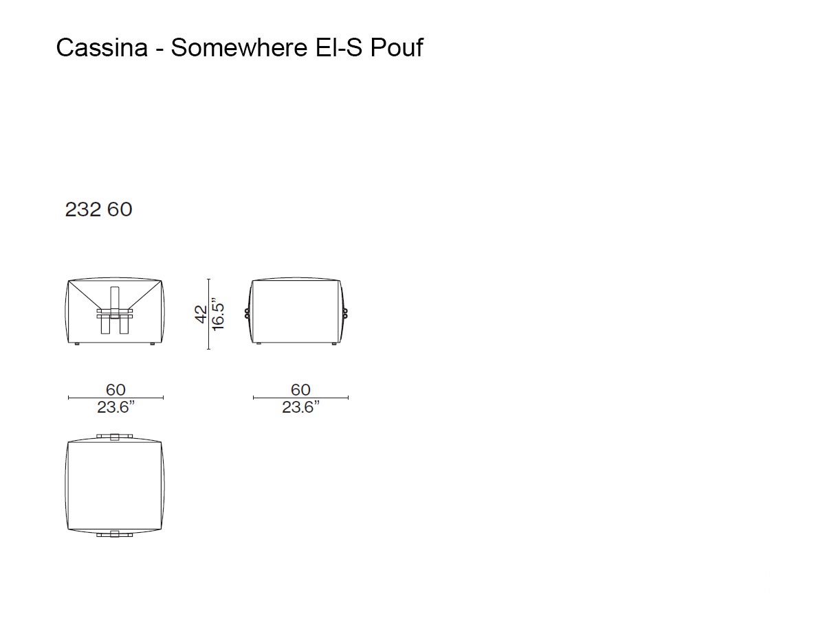 Cassina Somewhere El S Pouf