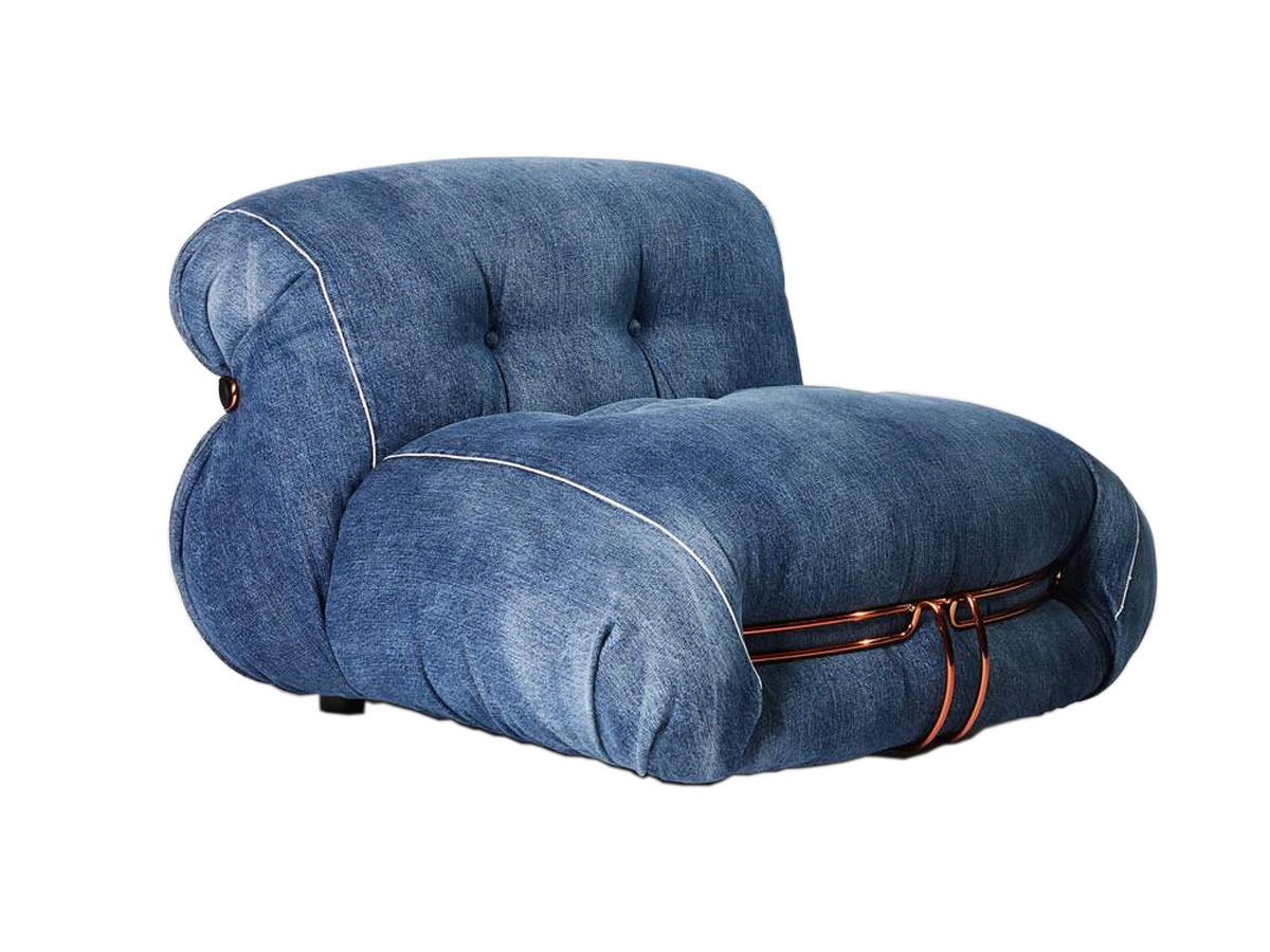 Cassina Soriana Denim By Roy Rogers Armchair
