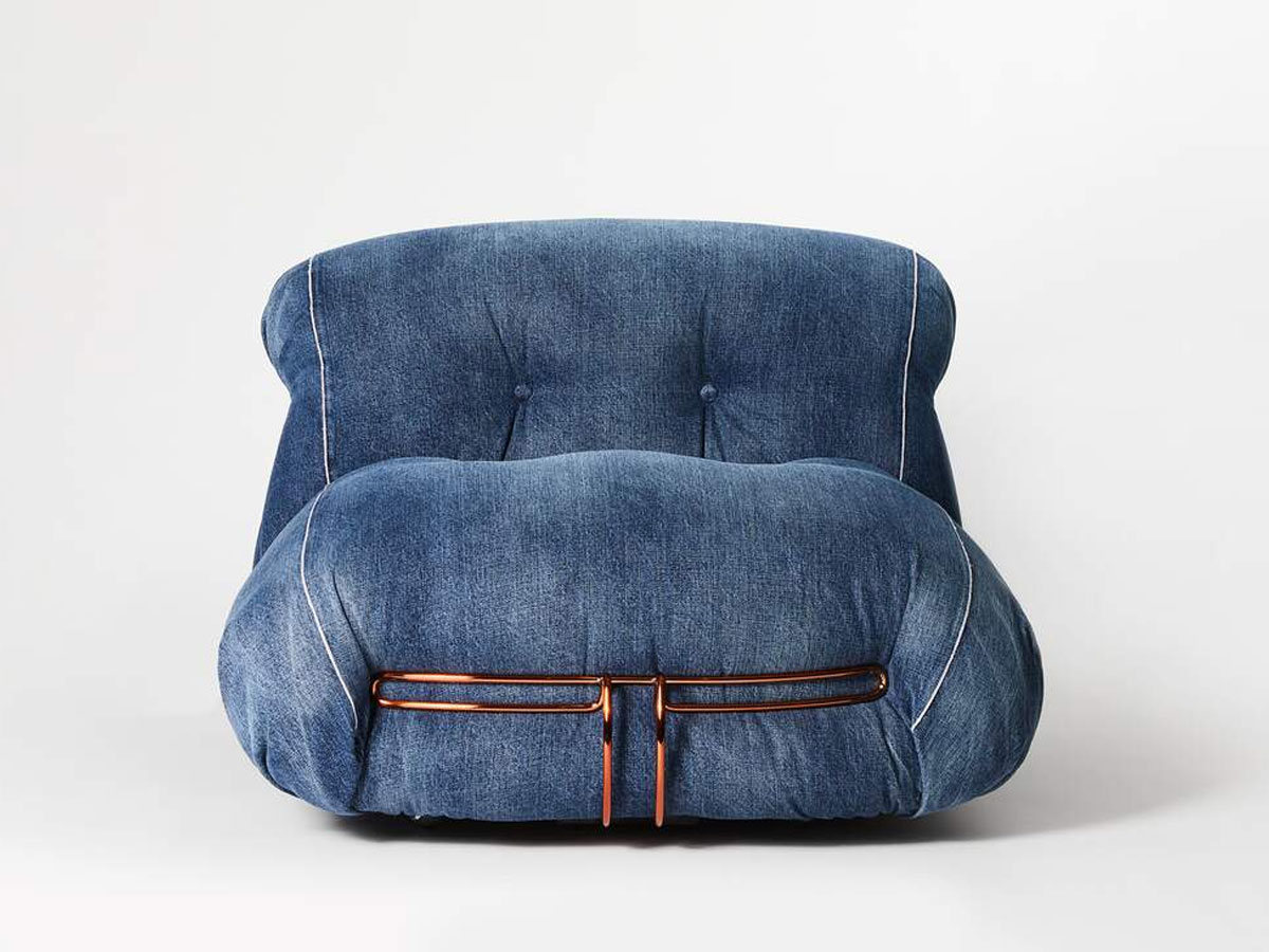 Cassina Soriana Denim By Roy Rogers Armchair
