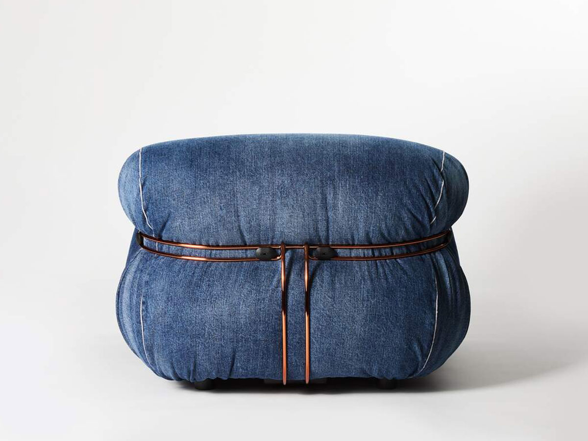 Cassina Soriana Denim By Roy Rogers Armchair