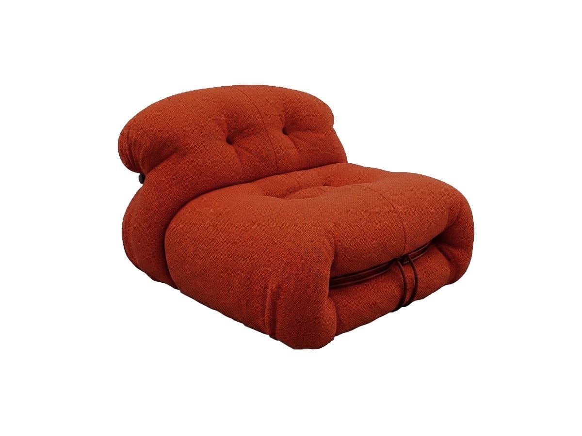 Cassina Soriana Armchair Luxor Rugginechina Red