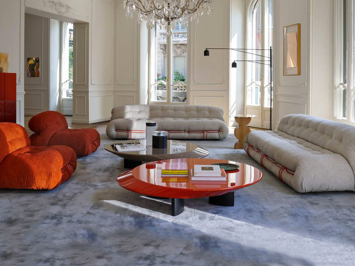 Cassina Soriana Three Seater Sofa