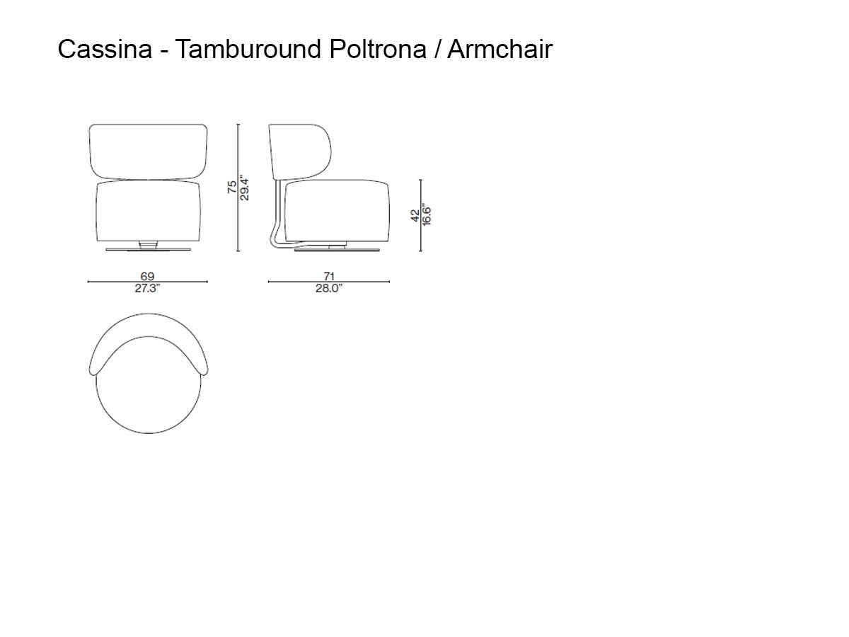 Cassina Tamburound Armchair