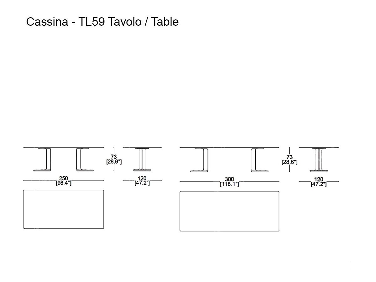 Cassina Tl59 Table Rectangular