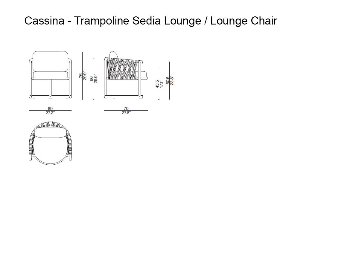 Cassina Trampoline Lounge Chair Outdoor