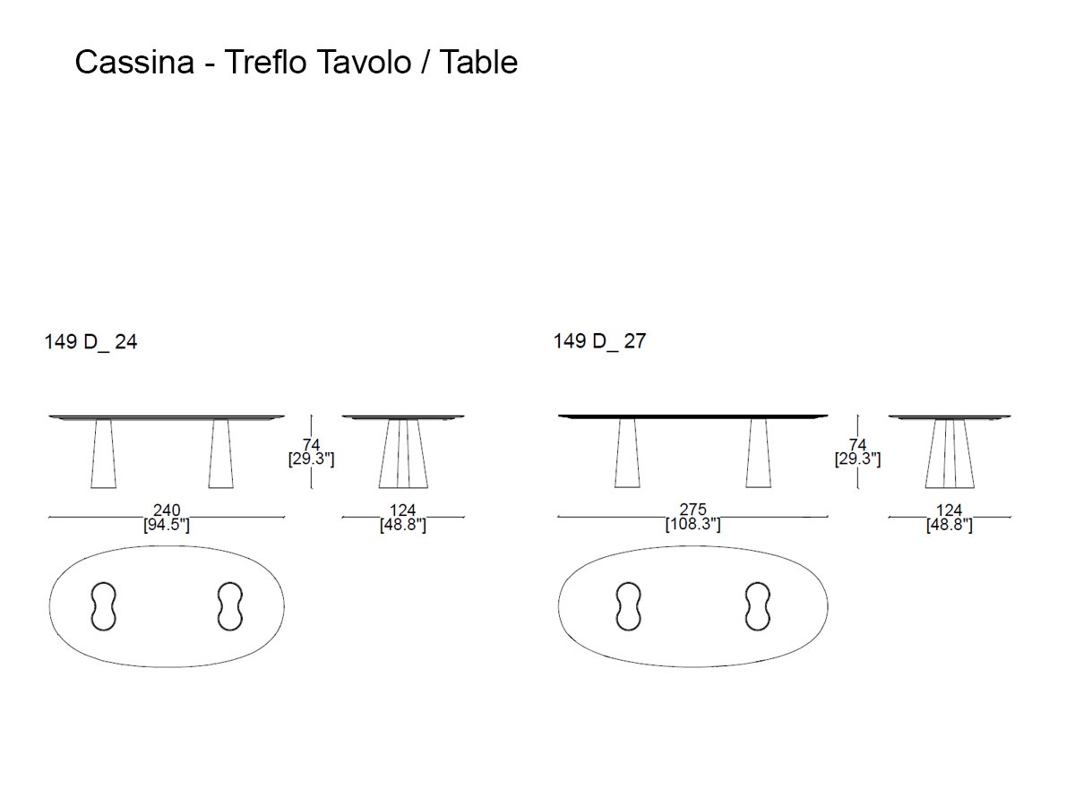 Cassina Treflo Table Oval