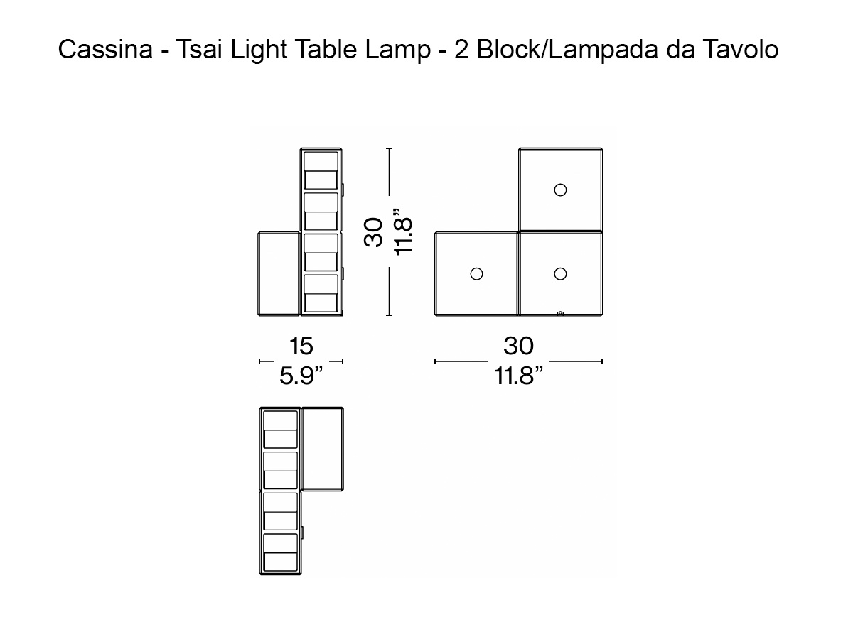 Cassina Tsai Light Table Lamp 2 Block