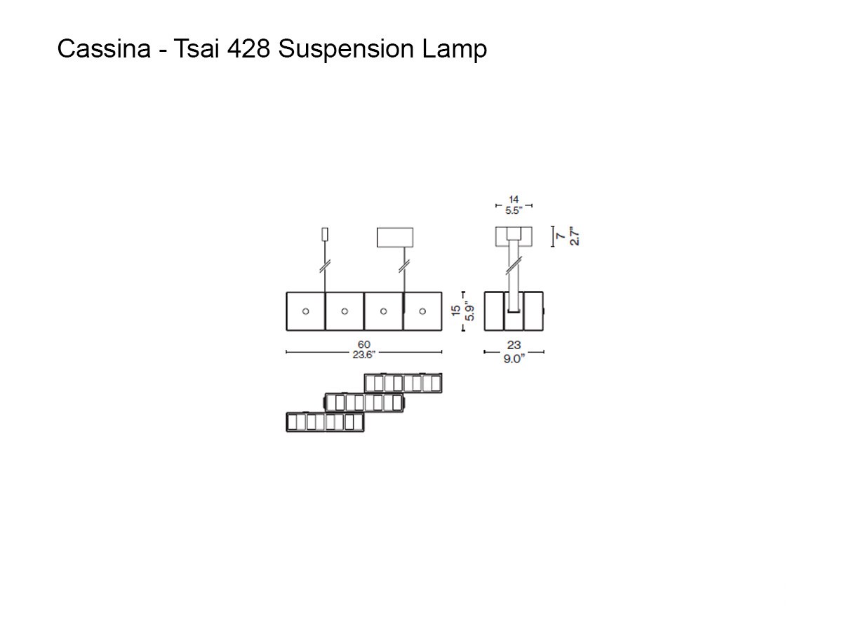 Cassina Tsai Light Suspension Lamp 428 S1