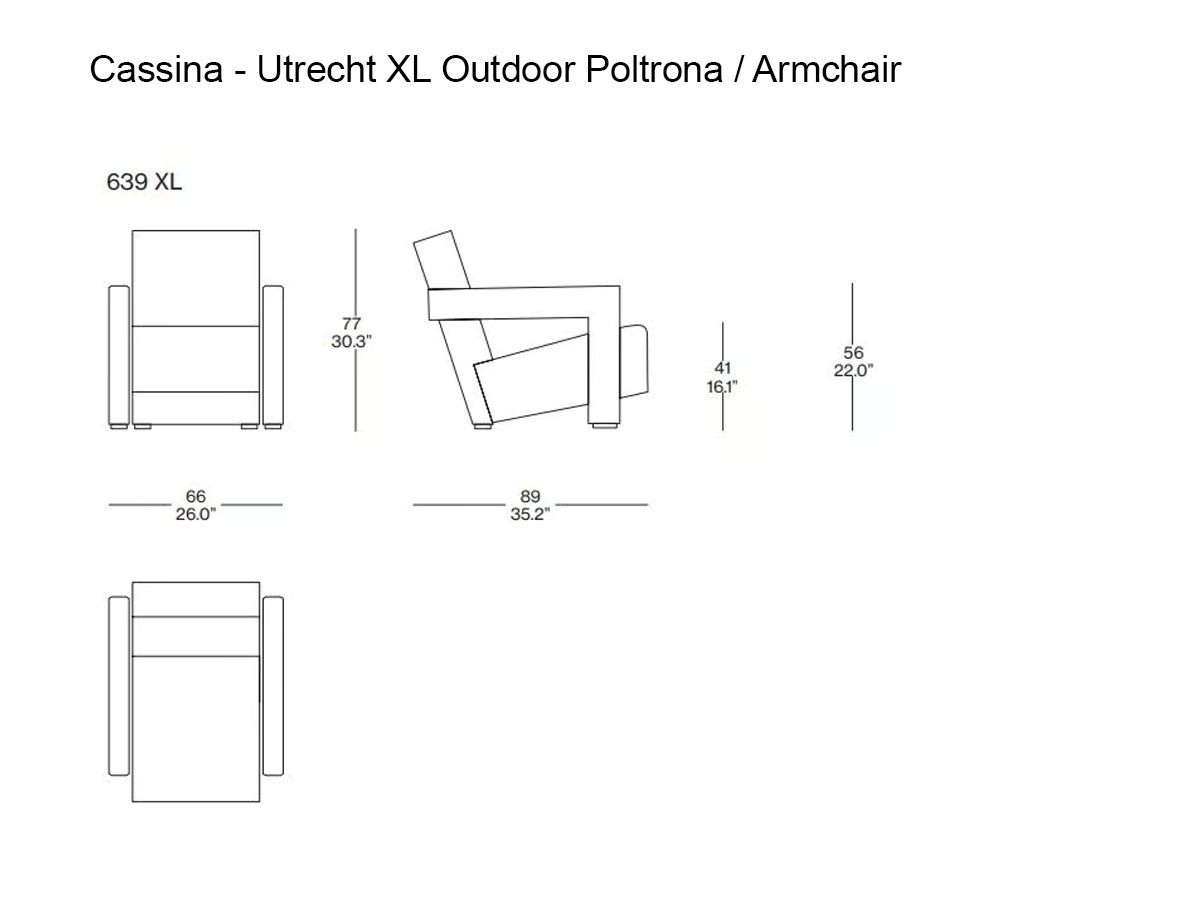 Cassina Utrecht Xl Outdoor Armchair