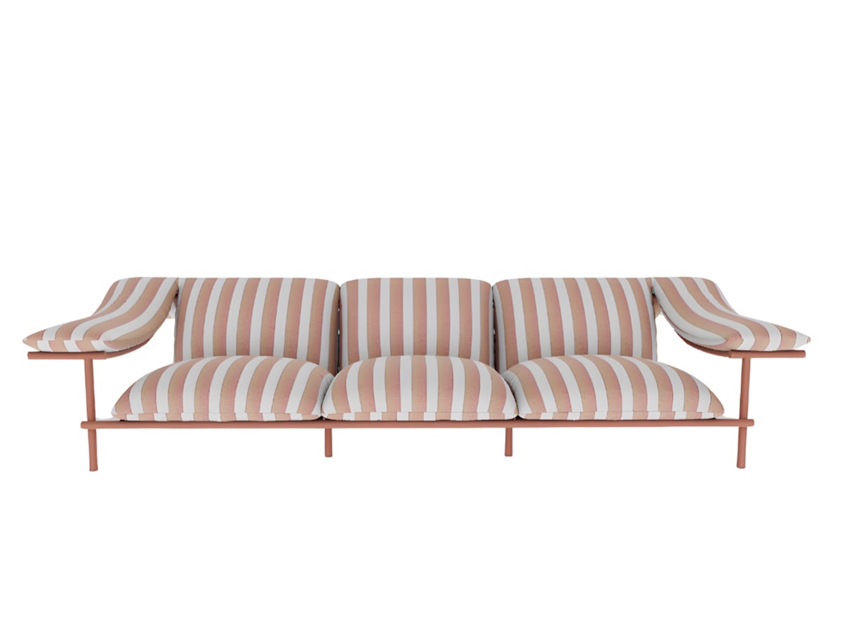 Cassina Vidalenta 3 Seater Sofa Orosei 012313o661 Terracotta