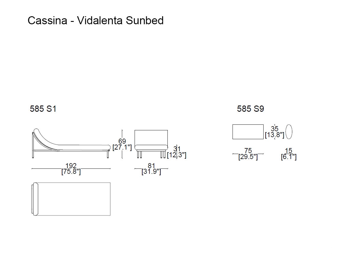 Cassina Vidalenta Sunbed