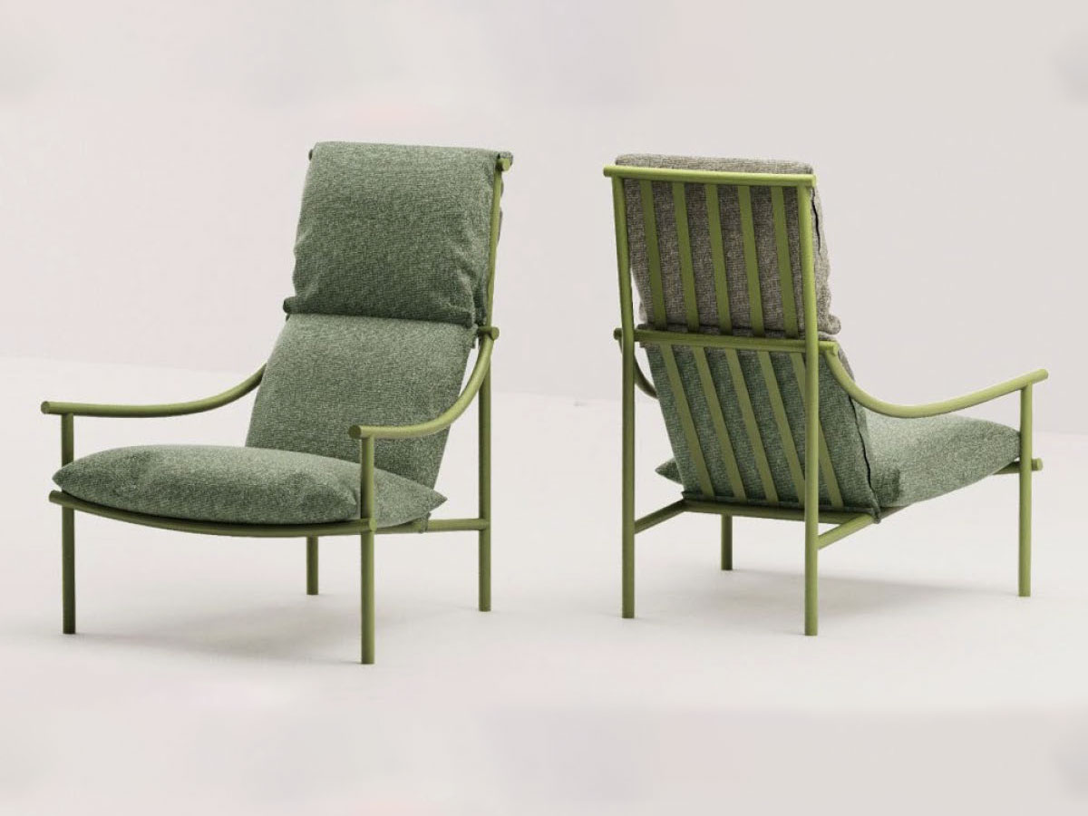Cassina Vidalenta Lounge Chair Outdoor High Backrest