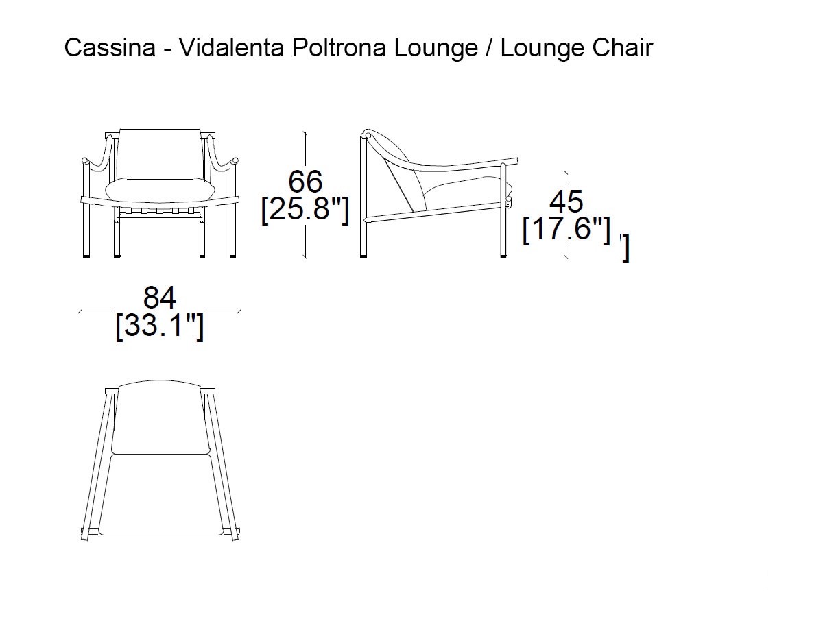 Cassina Vidalenta Lounge Chair Outdoor Low Backrest