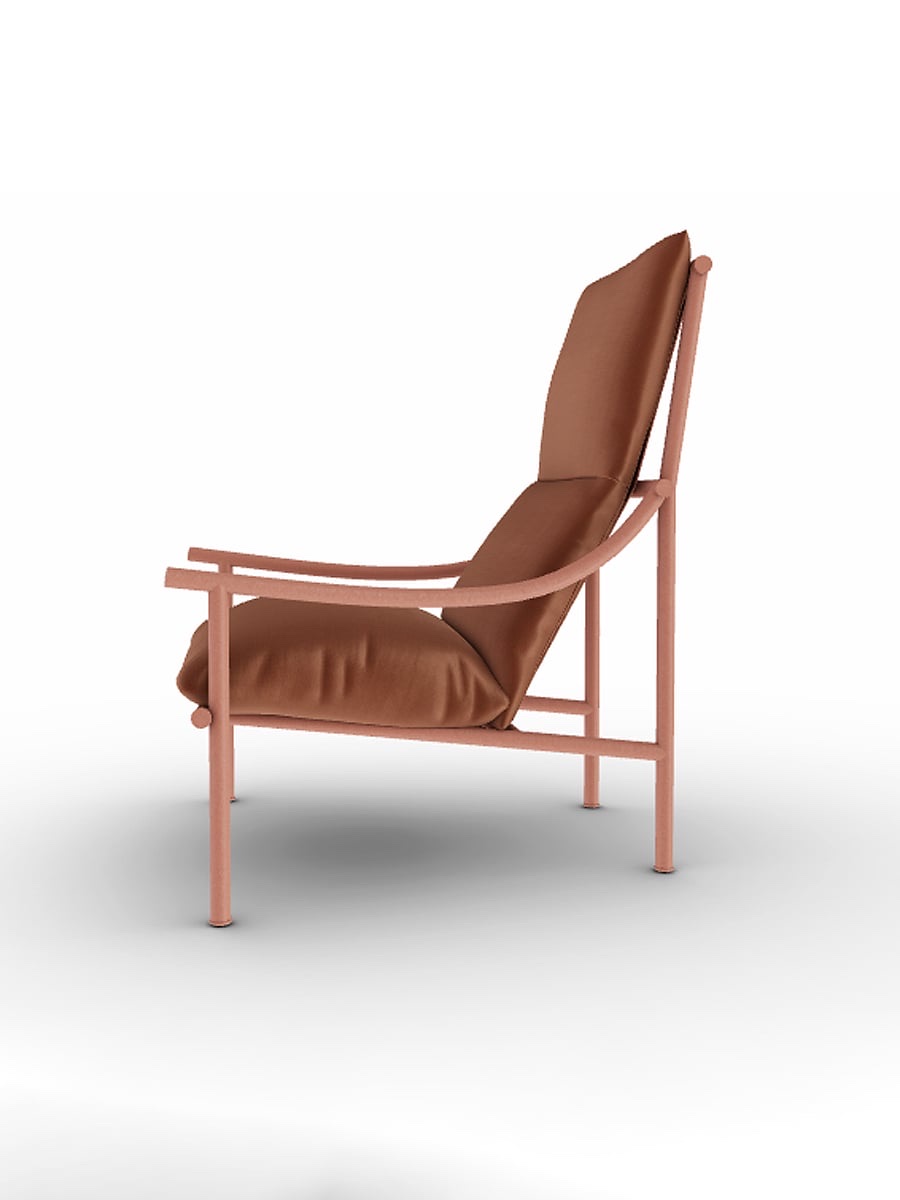 Cassina Vidalenta Outdoor Lounge Chair High Backrest Terracotta Linosa 22 13la06