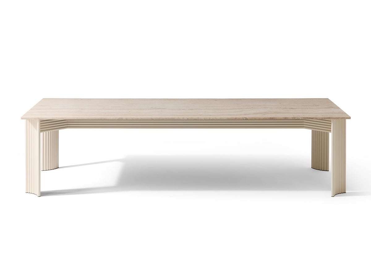 Cassina Vidalenta Outdoor Table Travertino Panna