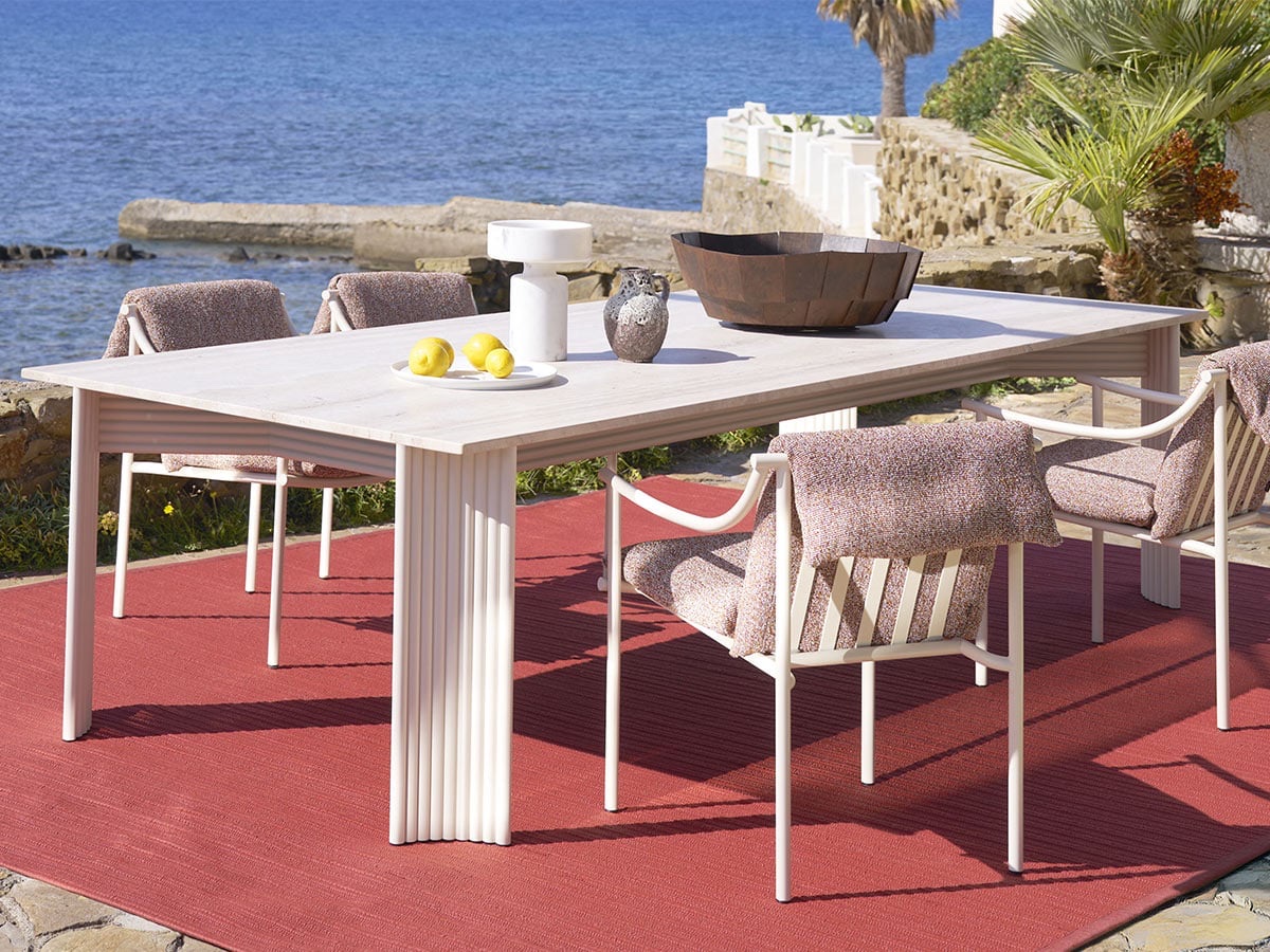 Cassina Vidalenta Outdoor Table Travertino Panna