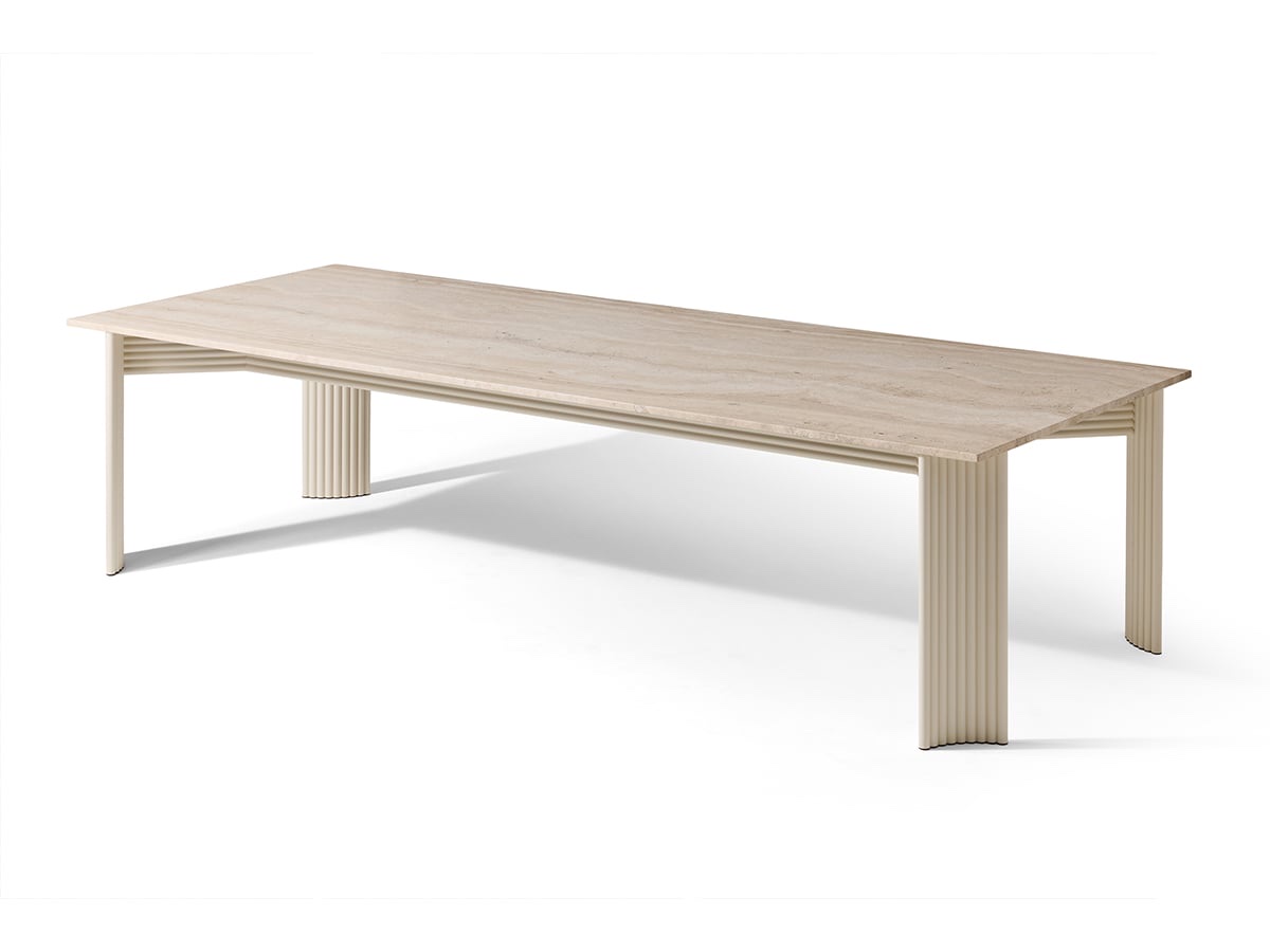 Cassina Vidalenta Outdoor Table Travertino Panna