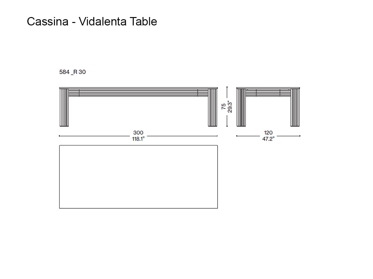 Cassina Vidalenta Outdoor Table Travertino Panna