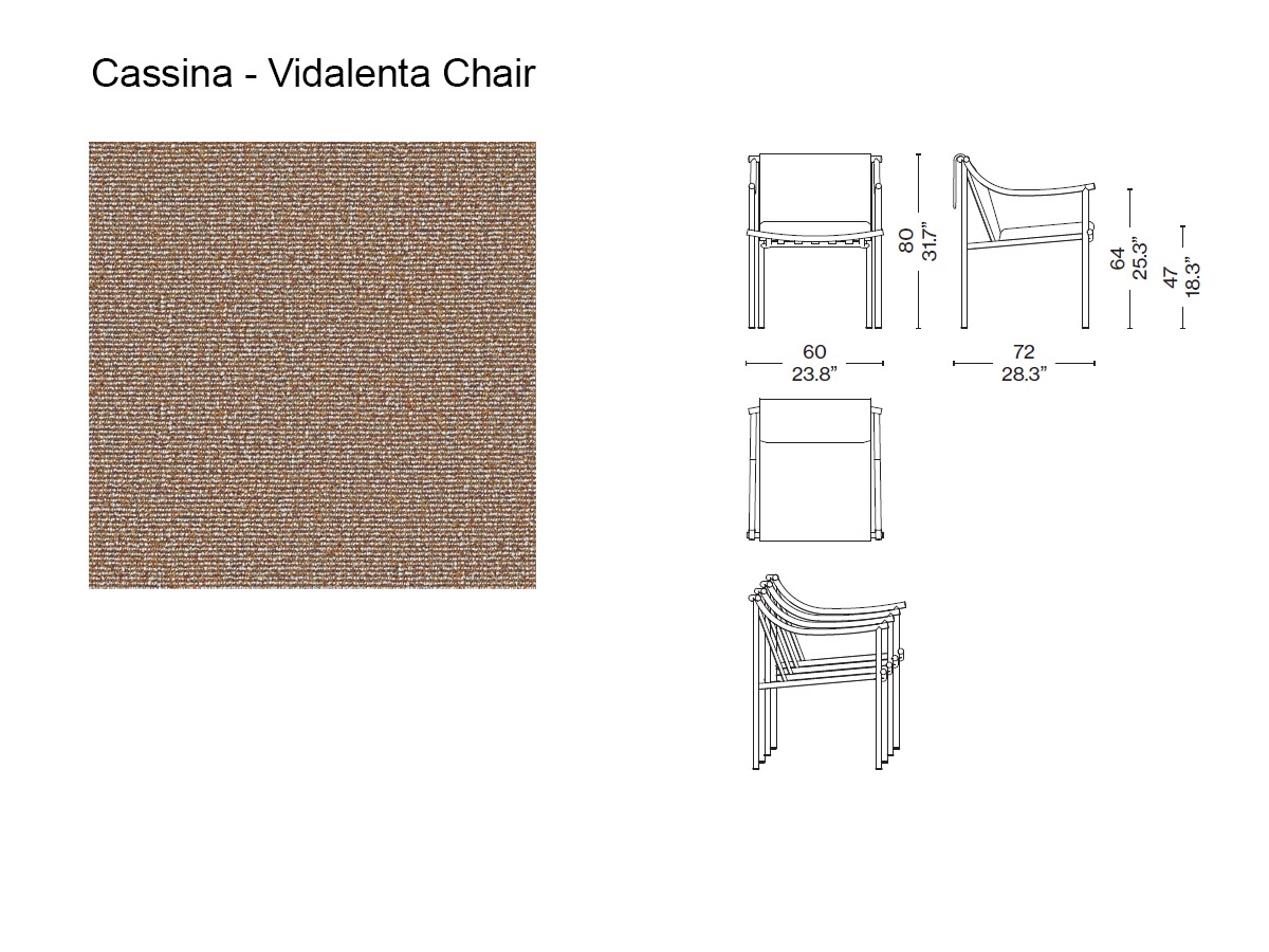 Cassina Vidalenta Outdoor Chair Panna Lerici Terracotta